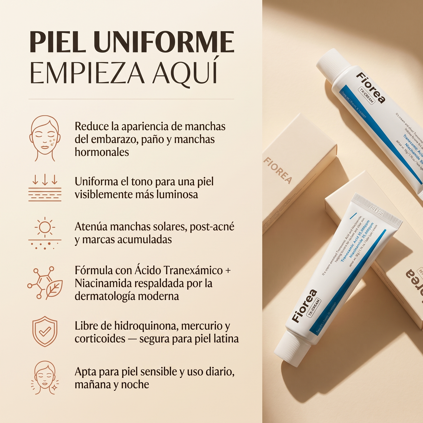 Fiorea® Crema TXN - Adiós Manchas